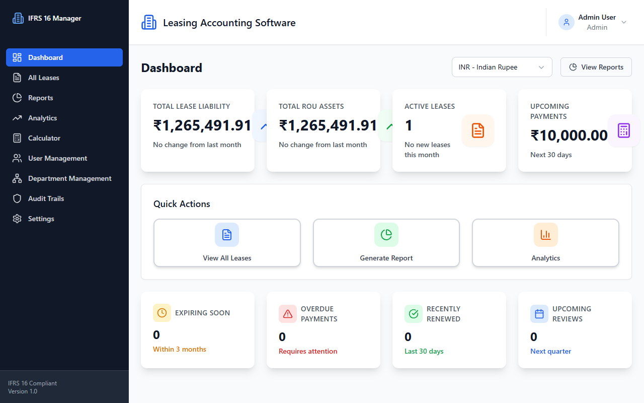 Dashboard page screenshot